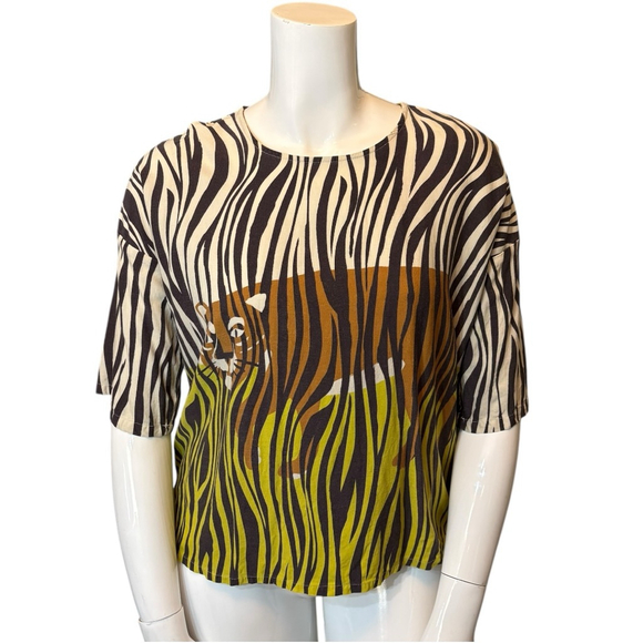 Corey Lynn Calter Tiger Print Top, M - Picture 2 of 13